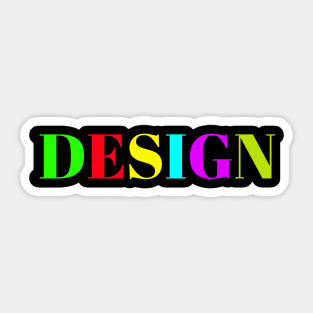 Colorful Word Design Sticker